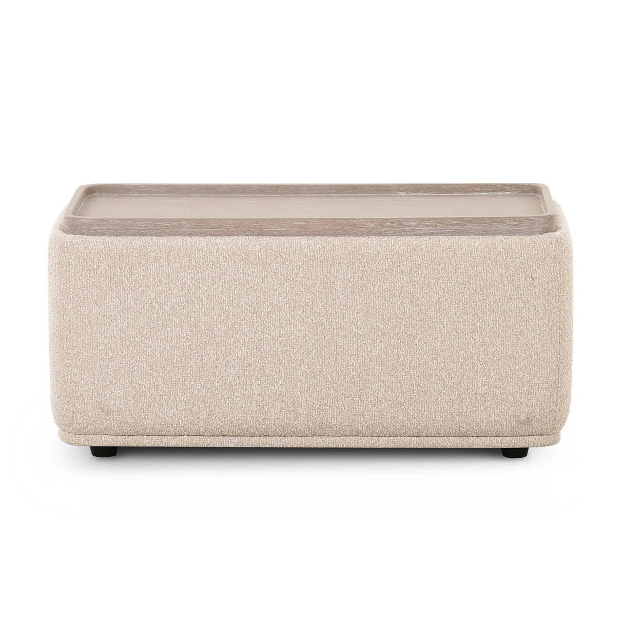Sylvie Cream Boucle Ottoman Table by TOV Furniture at Eve Furniture