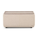 Sylvie Cream Boucle Ottoman Table by TOV Furniture at Eve Furniture