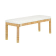 Amara Woven Rattan Performance Fabric Bench by TOV Furniture at Eve Furniture