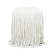 Shag Me Performance Vegan Leather Ottoman by TOV Furniture at Eve Furniture