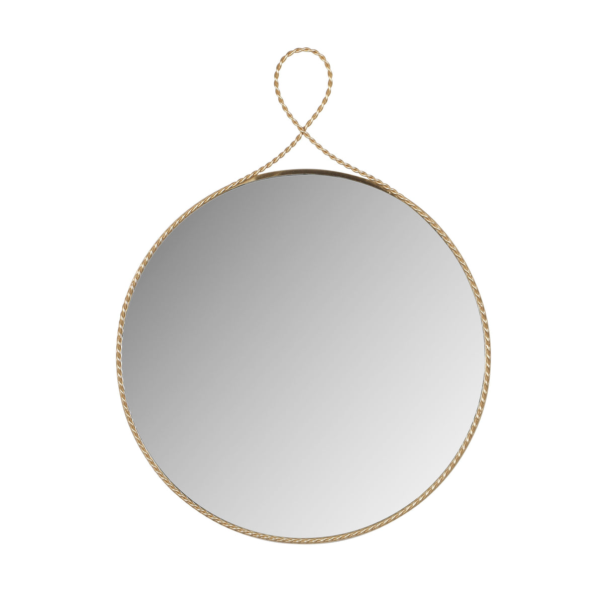 Ravina Braided Brass Round Wall Mirror by TOV Furniture at Eve Furniture