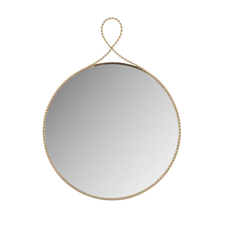 Ravina Braided Brass Round Wall Mirror by TOV Furniture at Eve Furniture