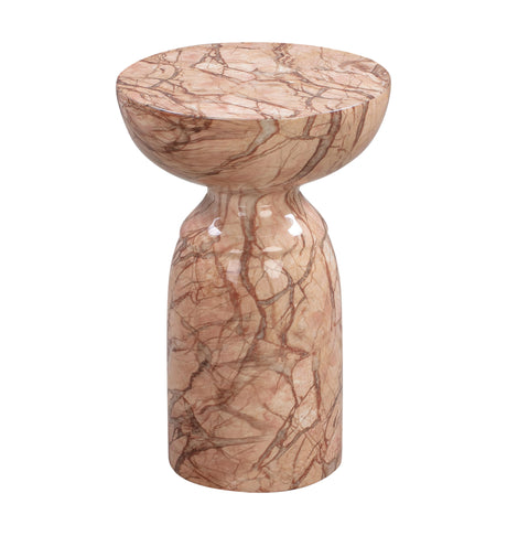 Rue Marble Indoor / Outdoor Round Side Table by TOV Furniture at Eve Furniture
