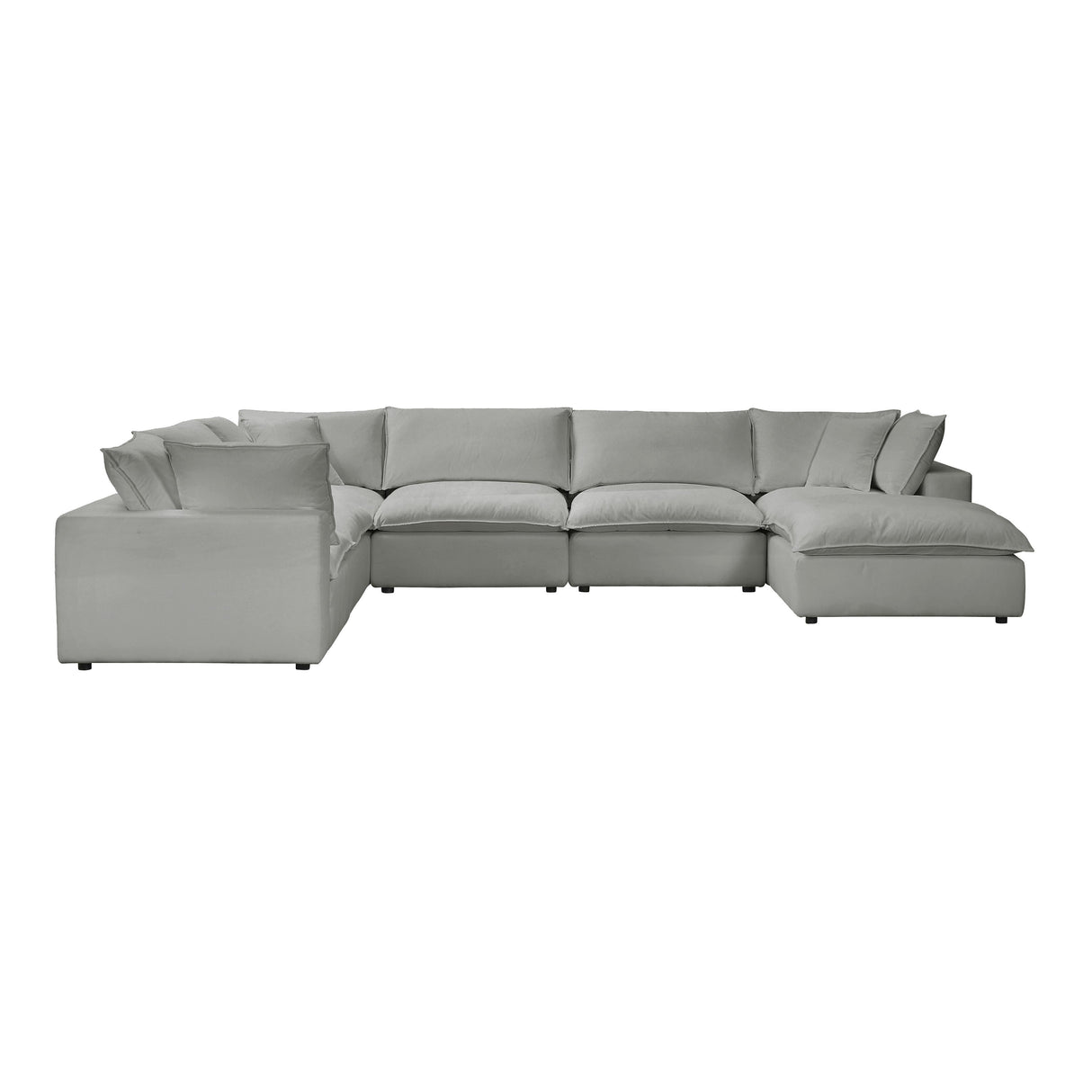 Cali Performance Fabric Modular 7-Piece Large Chaise Sectional by TOV Furniture at Eve Furniture