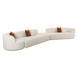 Fickle Cream Boucle 4-Piece Modular Sectional by TOV Furniture at Eve Furniture