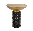 Blaze Glass and Brass Side Table by TOV Furniture at Eve Furniture