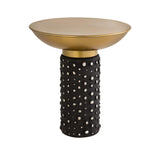 Blaze Glass and Brass Side Table by TOV Furniture at Eve Furniture