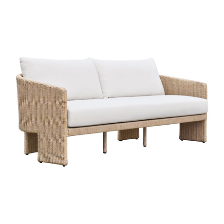 Alexa Rattan Performance Fabric Outdoor Sofa by TOV Furniture at Eve Furniture