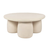 Rahul Cream Round Coffee Table by TOV Furniture at Eve Furniture