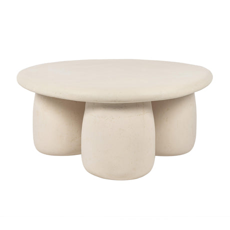 Rahul Cream Round Coffee Table by TOV Furniture at Eve Furniture