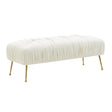 Jessica Cream Velvet Bench by Inspire Me! Home Decor by TOV Furniture at Eve Furniture