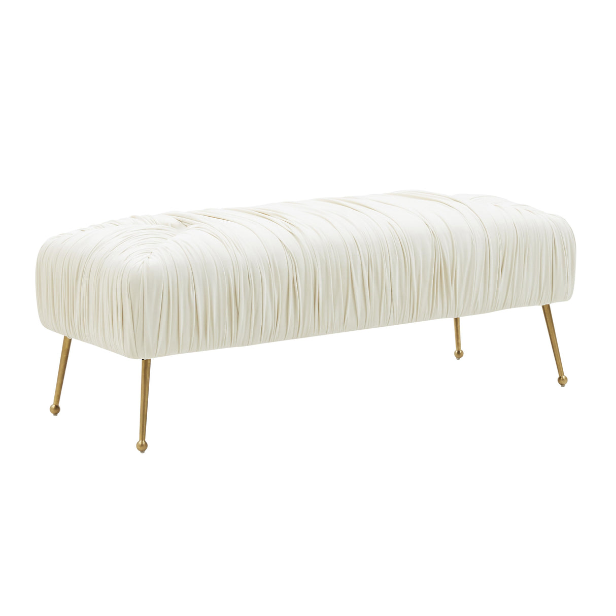 Jessica Cream Velvet Bench by Inspire Me! Home Decor by TOV Furniture at Eve Furniture