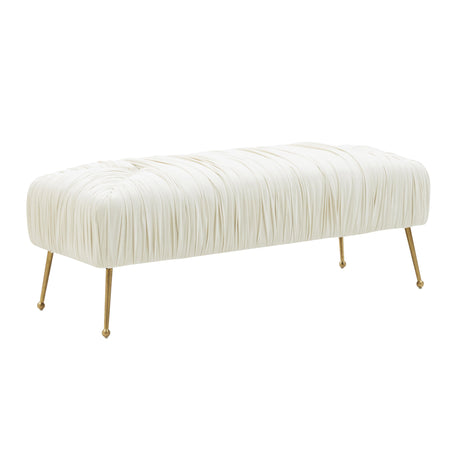 Jessica Cream Velvet Bench by Inspire Me! Home Decor by TOV Furniture at Eve Furniture