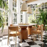 Cynthia Travertine Concrete Indoor / Outdoor 87" Oval Dining Table by TOV Furniture at Eve Furniture