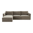 Willow Velvet Modular 4-Piece Sectional by TOV Furniture at Eve Furniture