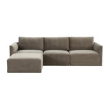 Willow Velvet Modular 4-Piece Sectional by TOV Furniture at Eve Furniture