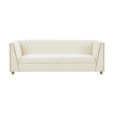 Wafa Cream Velvet Sofa by Inspire Me! Home Decor by TOV Furniture at Eve Furniture