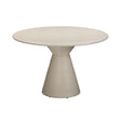 Fern Beige Textured Faux Plaster Concrete Indoor / Outdoor 47" Round Dining Table by TOV Furniture at Eve Furniture
