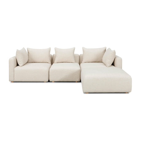 Hangover Heavy Textured Fabric 4-Piece Modular Sectional by TOV Furniture at Eve Furniture