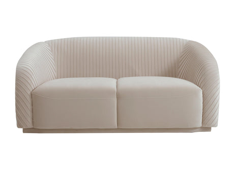 Yara Pleated Velvet Loveseat by Inspire Me! Home Decor by TOV Furniture at Eve Furniture