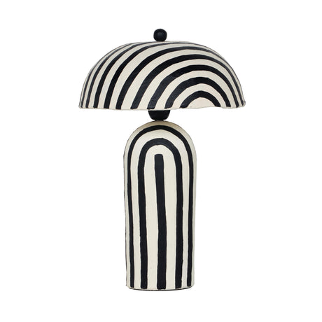 Maiori Striped Papier Mache Table Lamp by TOV Furniture at Eve Furniture