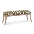 Arielle Olive & White Embroidered Bench by TOV Furniture at Eve Furniture