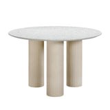Parcino Terrazzo Concrete Indoor / Outdoor 47" Round Dining Table by TOV Furniture at Eve Furniture