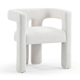 Sloane Bone White Upcycled Fabric Chair by TOV Furniture at Eve Furniture