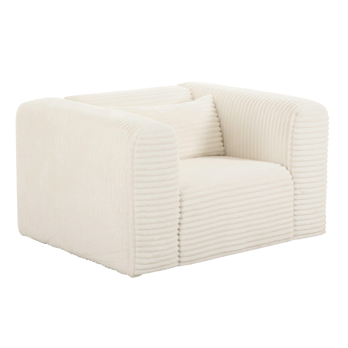 Tarra Fluffy Oversized Corduroy Armchair by TOV Furniture at Eve Furniture