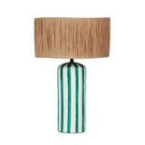 Ravello Green Striped Papier Mache Table Lamp by TOV Furniture at Eve Furniture