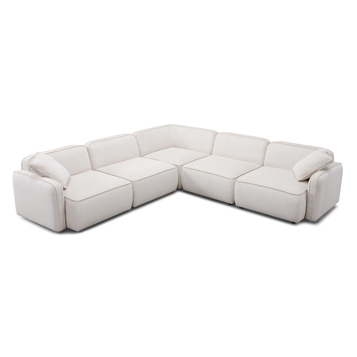 Travie Performance Corduroy Velvet Modular L-Sectional by TOV Furniture at Eve Furniture