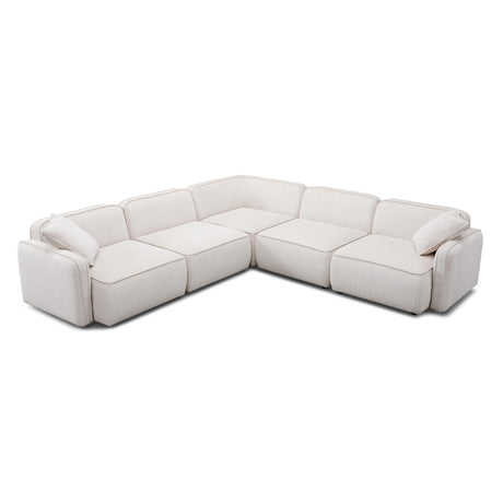 Travie Performance Corduroy Velvet Modular L-Sectional by TOV Furniture at Eve Furniture