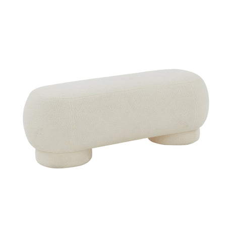 Mara Vegan Shearling Ottoman by TOV Furniture at Eve Furniture