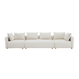 Hangover Cream Boucle 145" Long Sofa by TOV Furniture at Eve Furniture