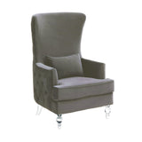 Aubree Velvet Chair with Acrylic Legs by TOV Furniture at Eve Furniture