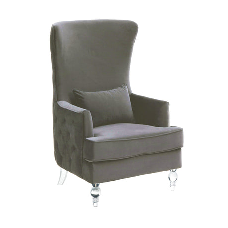 Aubree Velvet Chair with Acrylic Legs by TOV Furniture at Eve Furniture