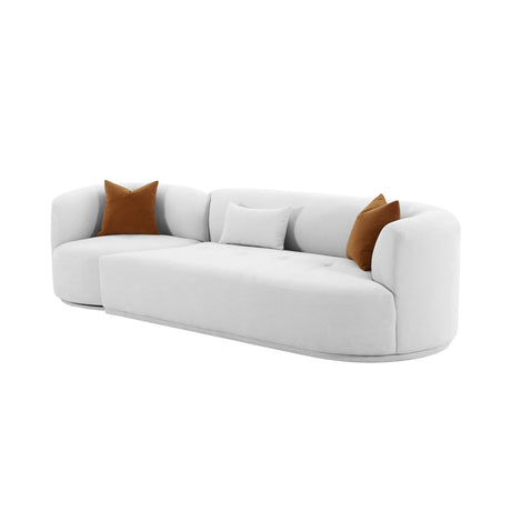 Fickle Grey Velvet 2-Piece Modular Sofa by TOV Furniture at Eve Furniture