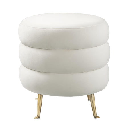 Ladder Velvet Ottoman by TOV Furniture at Eve Furniture