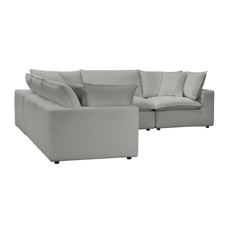 Cali Performance Fabric Modular 5-Piece L-Sectional by TOV Furniture at Eve Furniture