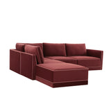 Willow Velvet Modular Left Arm Facing (LAF) Sectional by TOV Furniture at Eve Furniture