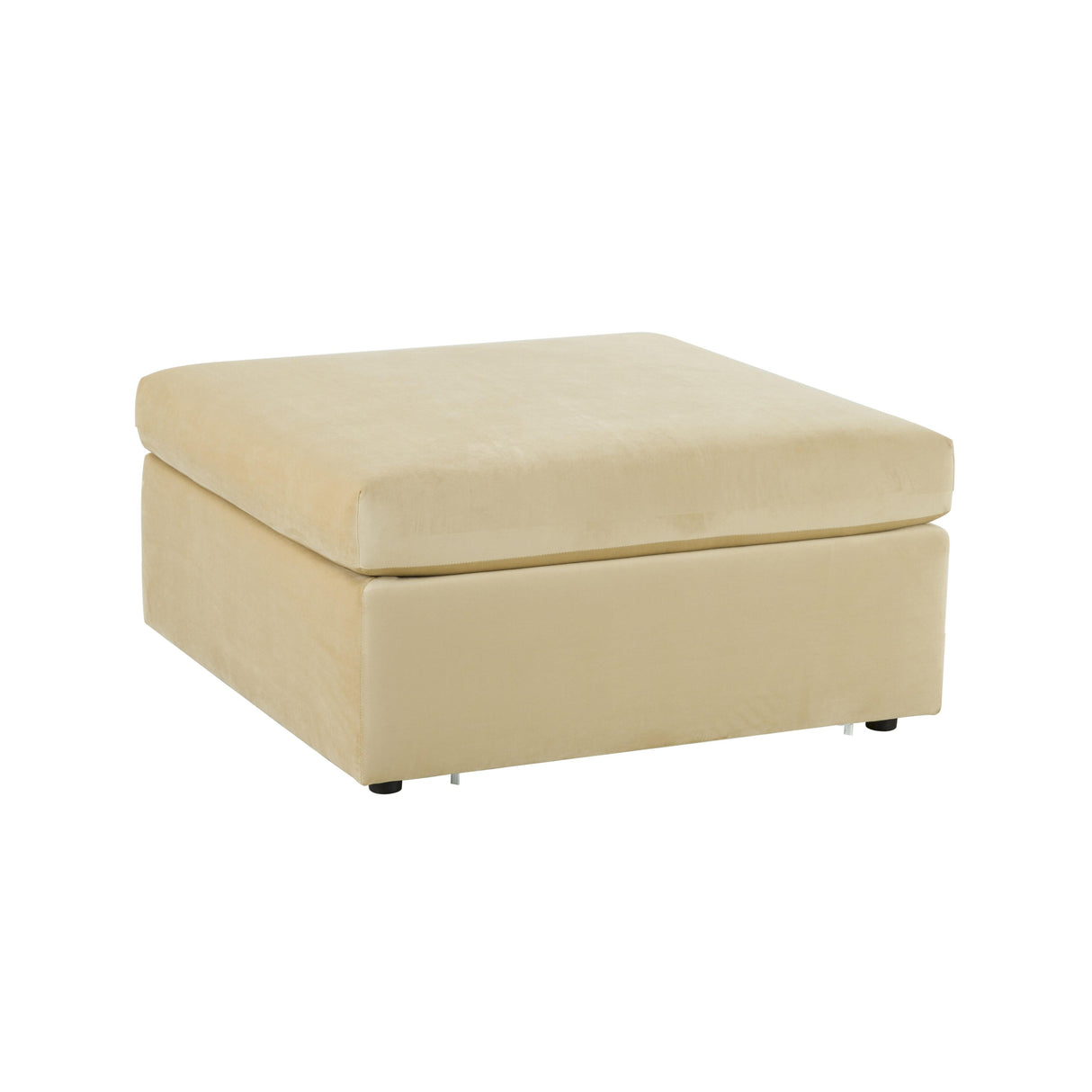 Jessie Champagne Velvet Modular Ottoman by TOV Furniture at Eve Furniture