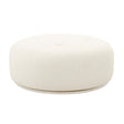 Fickle Cream Boucle Swivel Ottoman by TOV Furniture at Eve Furniture