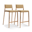 Gale Tan Basketweave Stackable Stool - Set of 2 by TOV Furniture at Eve Furniture
