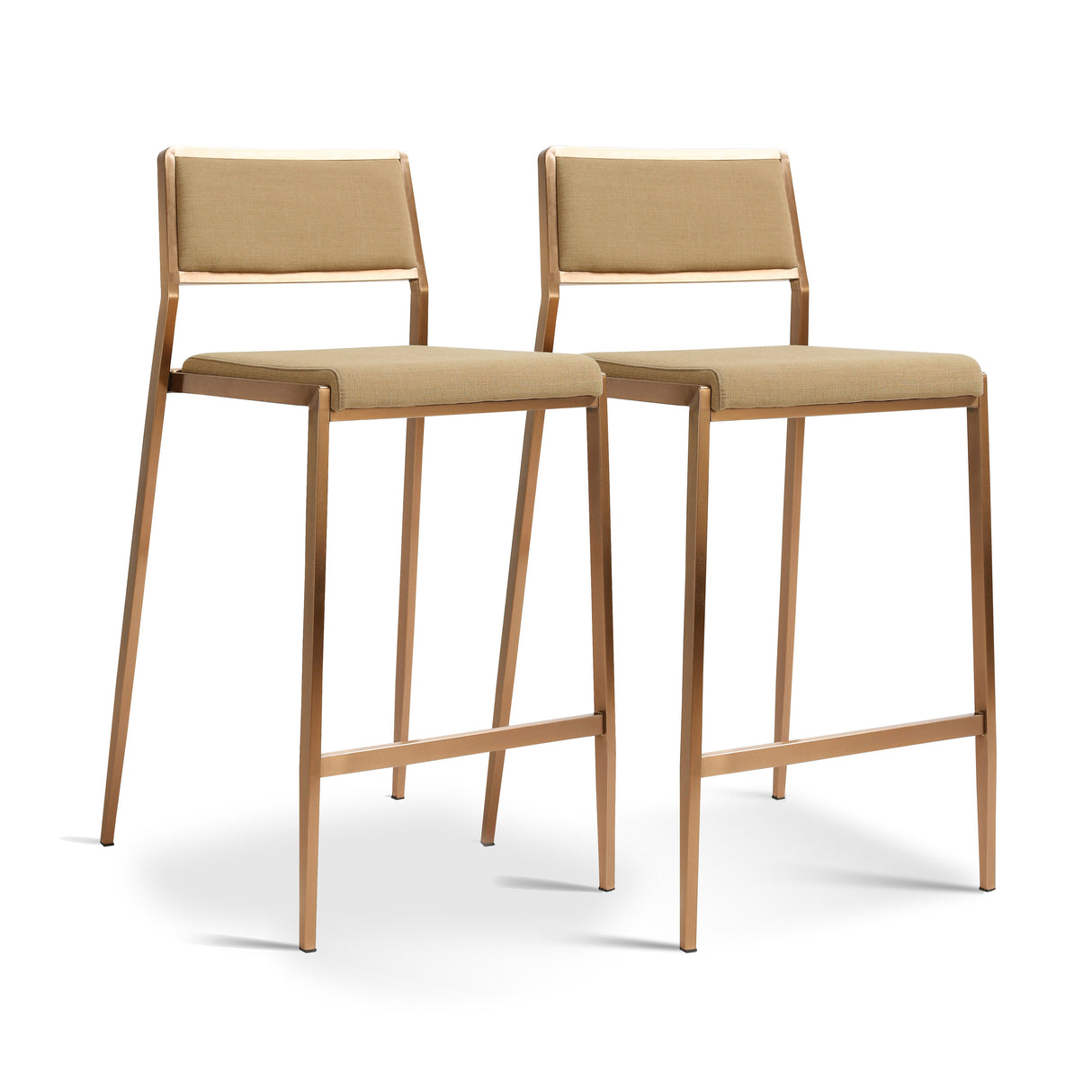 Gale Tan Basketweave Stackable Stool - Set of 2 by TOV Furniture at Eve Furniture