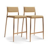 Gale Tan Basketweave Stackable Stool - Set of 2 by TOV Furniture at Eve Furniture