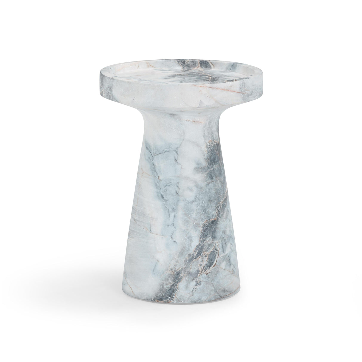 Zara Aegean Marble Indoor / Outdoor Side Table by TOV Furniture at Eve Furniture