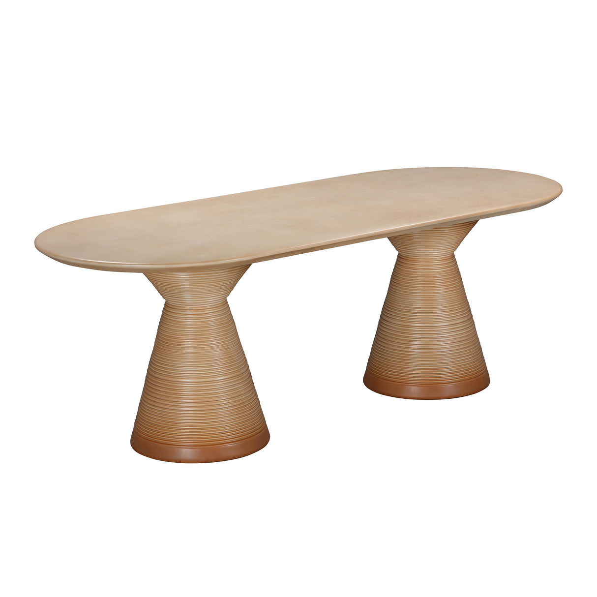 Fassa Terracotta Indoor / Outdoor 87" Oval Dining Table by TOV Furniture at Eve Furniture