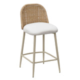 Alexa Performance Fabric Outdoor Stool by TOV Furniture at Eve Furniture