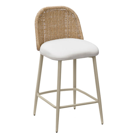 Alexa Performance Fabric Outdoor Stool by TOV Furniture at Eve Furniture