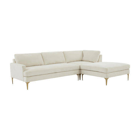 Serena Velvet Chaise Sectional by TOV Furniture at Eve Furniture